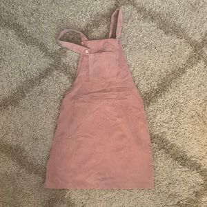 Pink ribbed jumpsuit dress